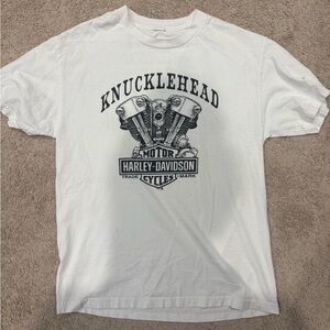 Harley-Davidson White Knucklehead Tee Carlton Mantua, OH